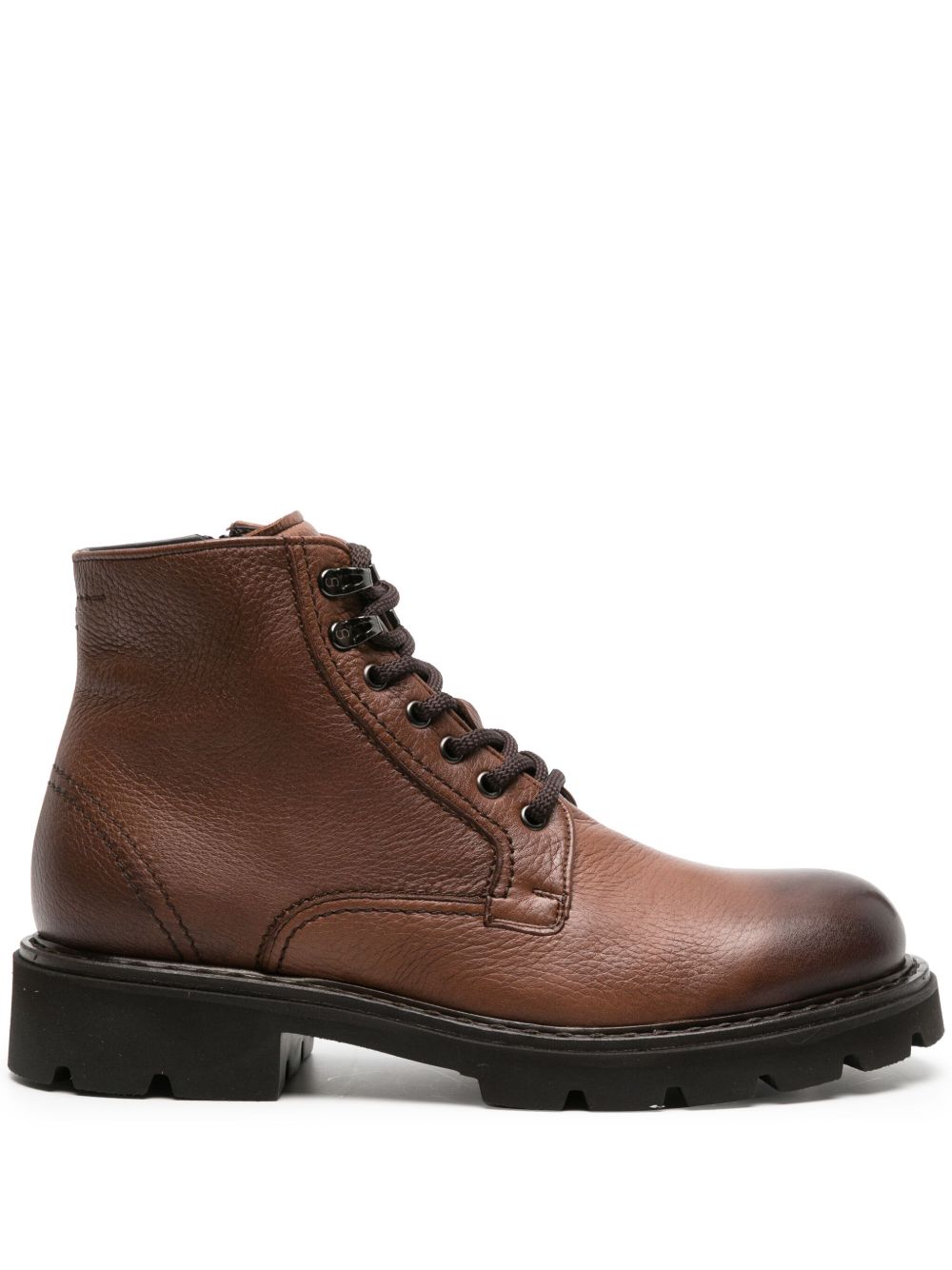 Casadei Beatles 皮质及踝靴 - 褐色