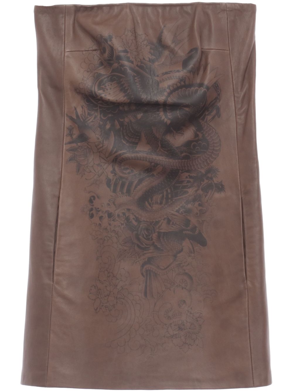 Jean Paul Gaultier 露肩迷你连衣裙 - 褐色