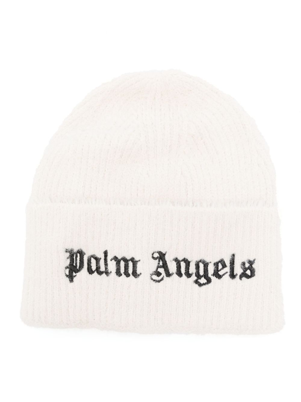 Palm Angels logo刺绣套头帽 - 白色