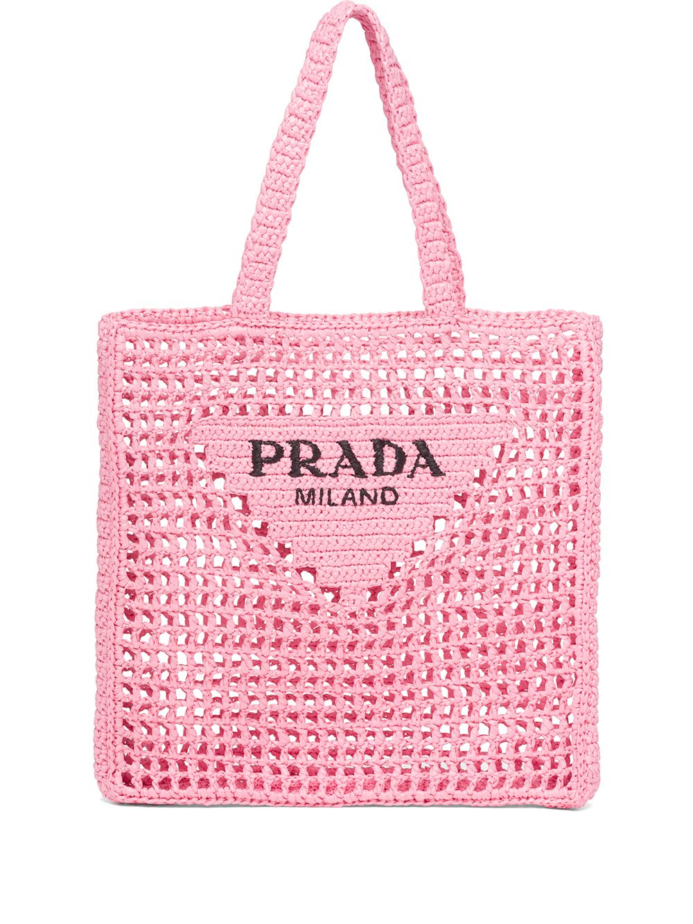 Prada 编织托特包 - 粉色