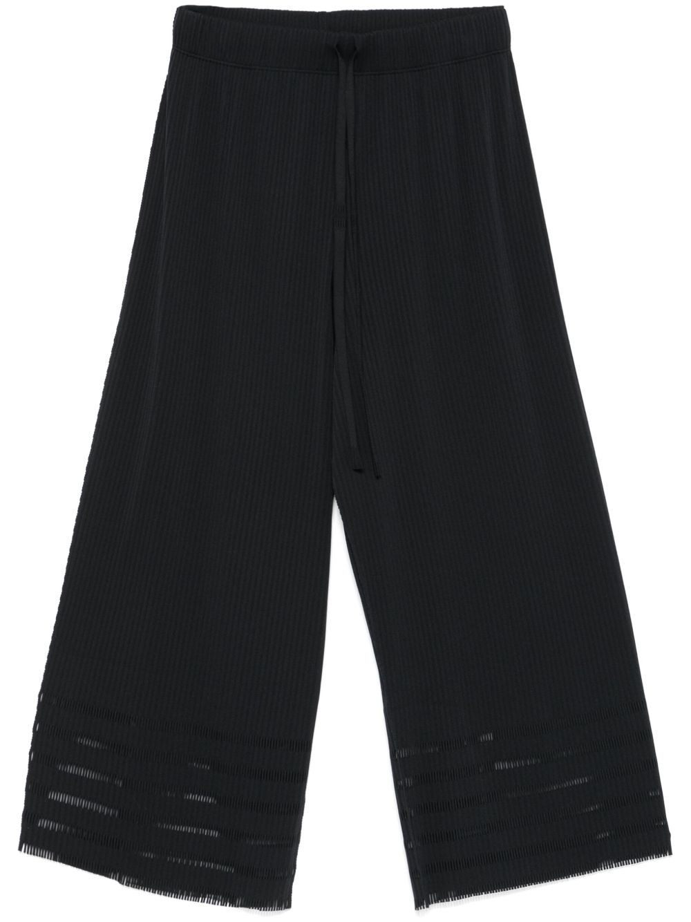 Pleats Please Issey Miyake 细褶长裤 - 黑色