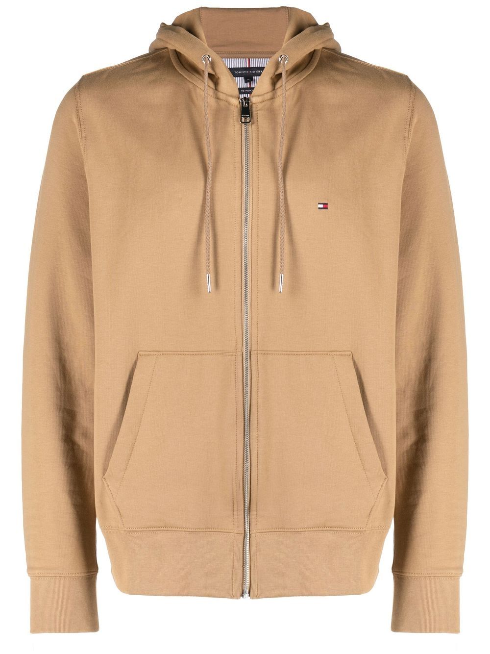 Tommy Hilfiger 1985 棉拉链连帽衫 - 褐色