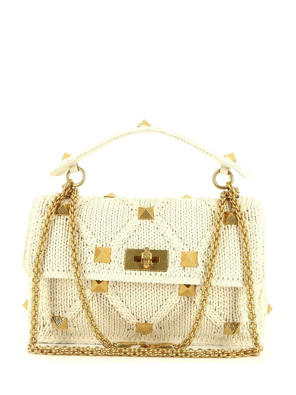 Valentino Garavani Pre-Owned Roman Stud 单肩包（2020年典藏款） - 中性色