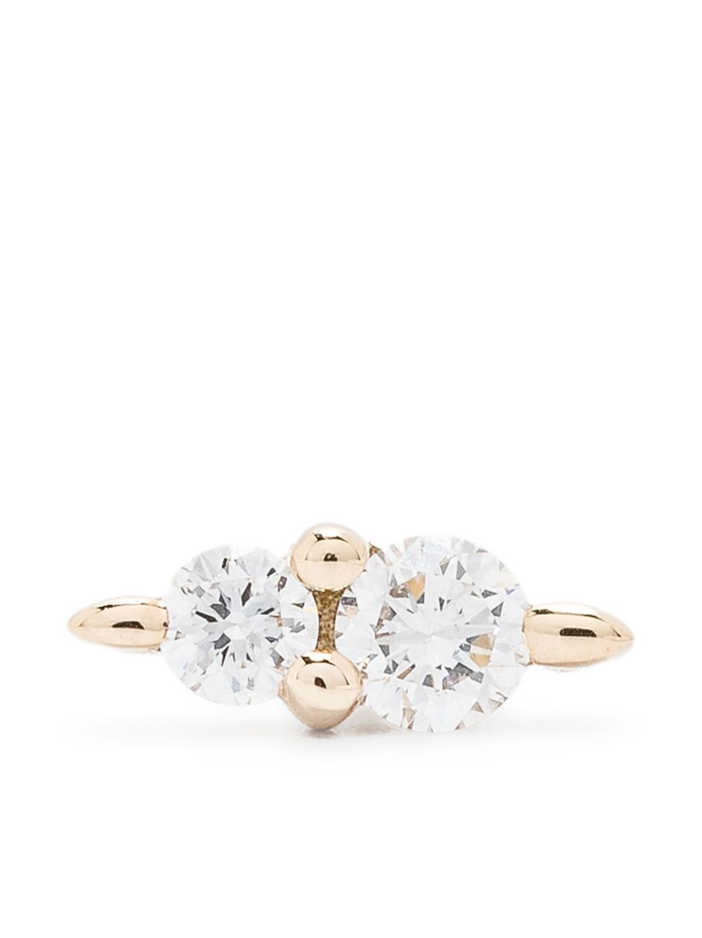 Maria Black 14kt yellow gold Hazy Gleam Piercing diamond single earring - 金色
