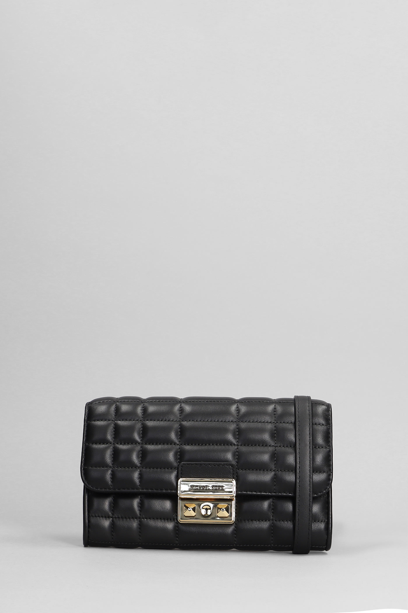 Michael Kors Tribeca黑色皮革单肩包
