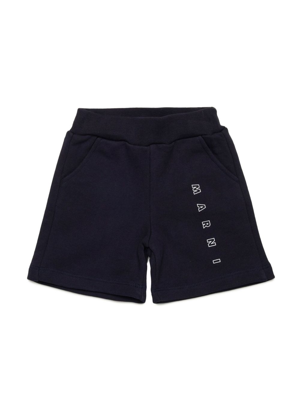 Marni Kids logo印花短裤 - 黑色