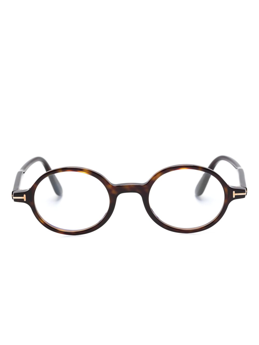 TOM FORD Eyewear FT5975B 圆框眼镜 - 褐色
