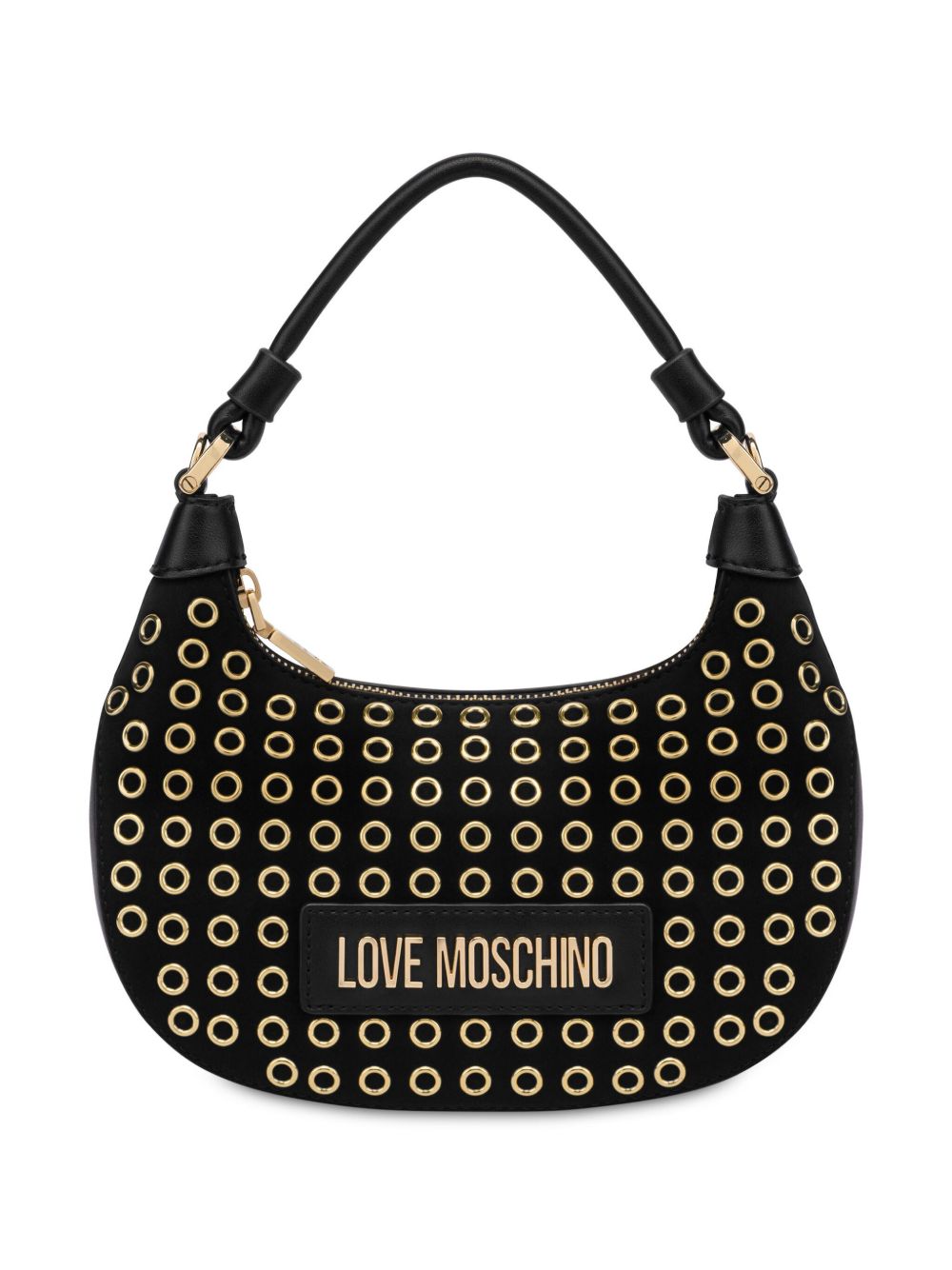 Love Moschino 孔眼缀饰迷你包 - 黑色