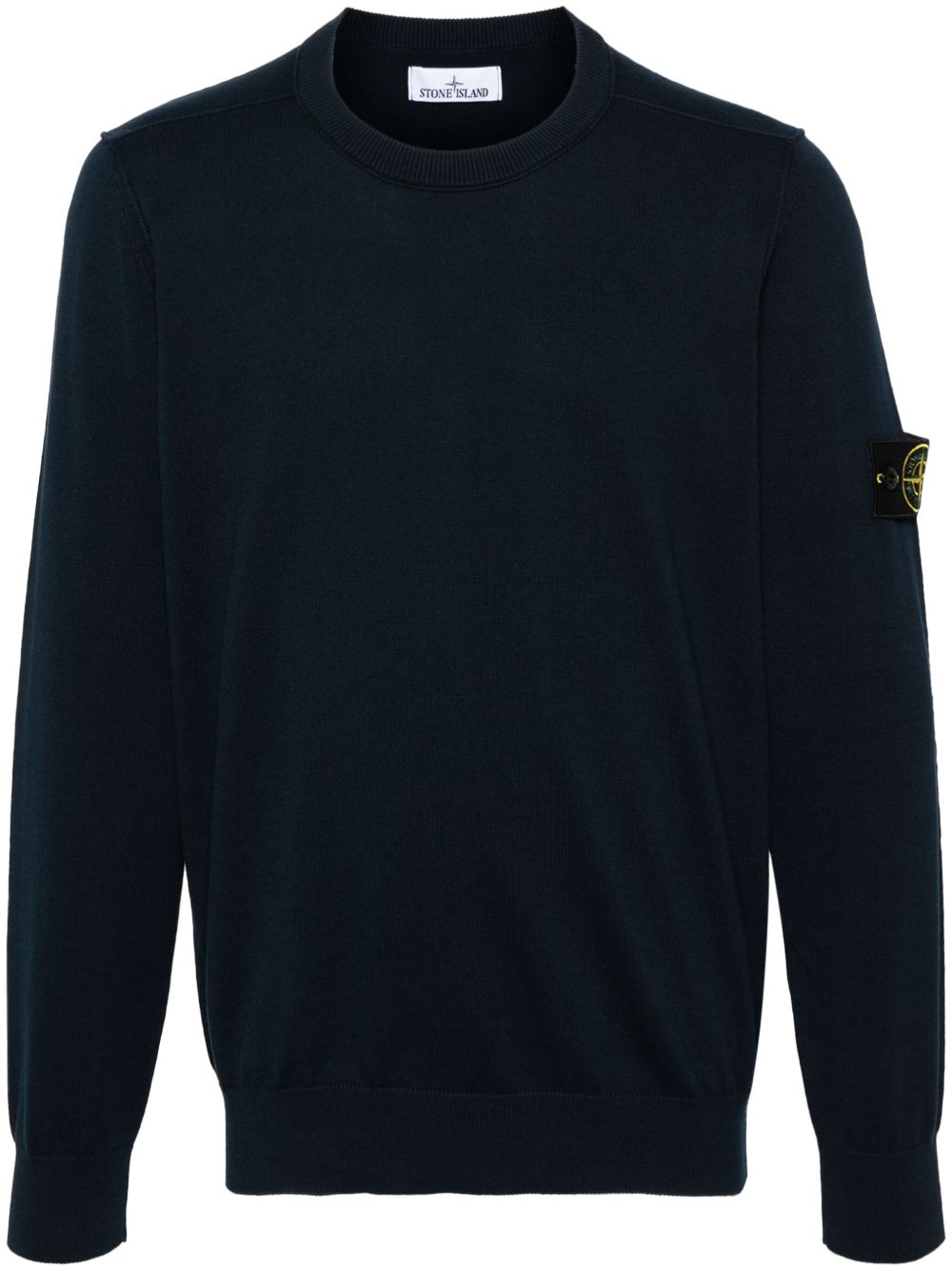 Stone Island 密织棉毛衣 - 蓝色