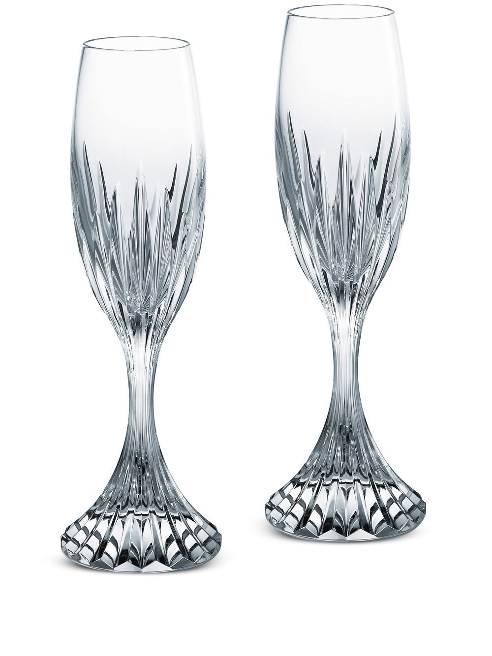 Baccarat Massena 香槟杯（两件装） - 白色