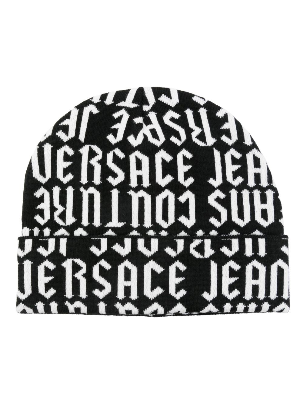 Versace Jeans Couture logo提花套头帽 - 黑色
