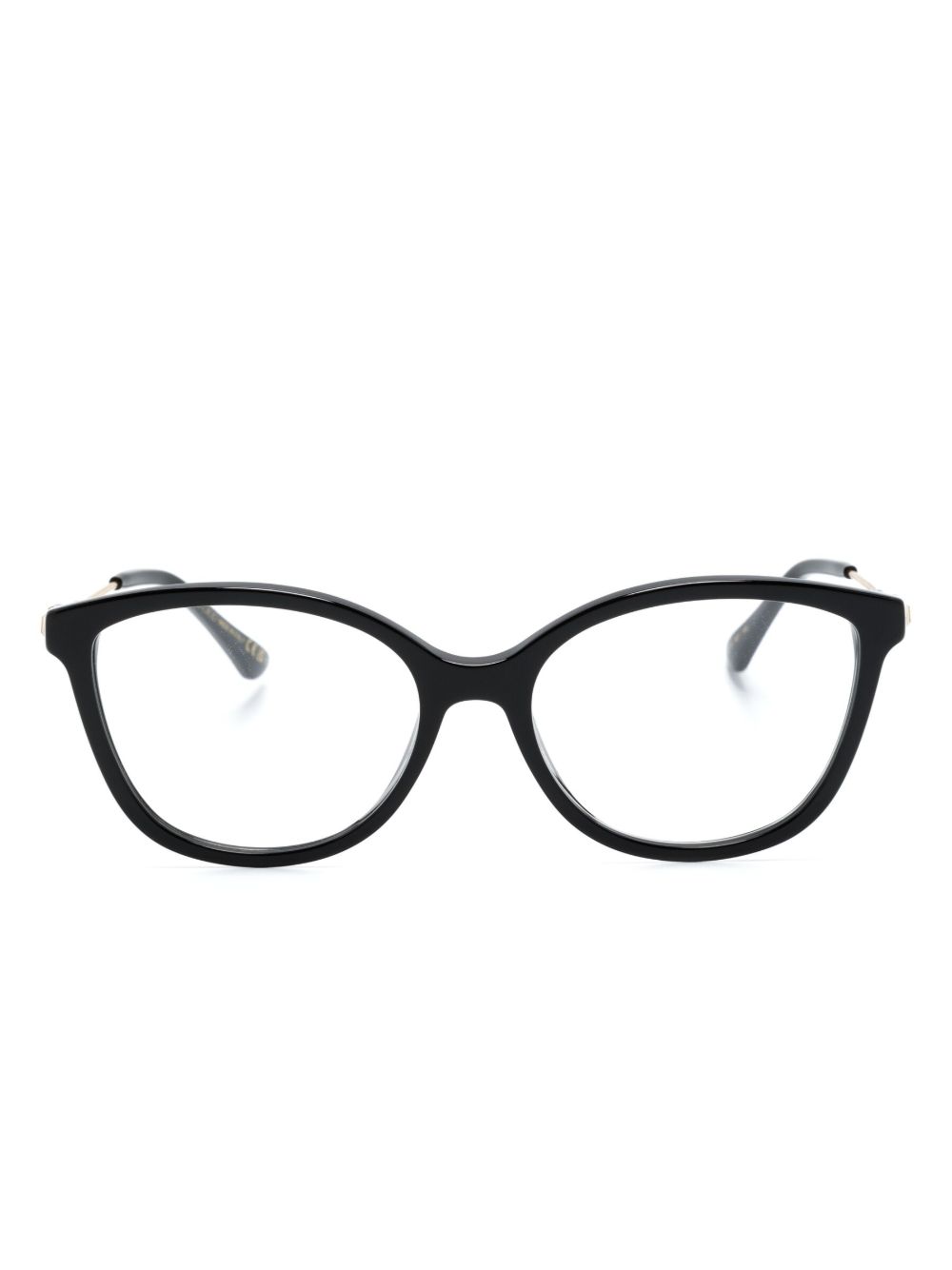 Jimmy Choo Eyewear logo雕刻晶饰眼镜 - 黑色