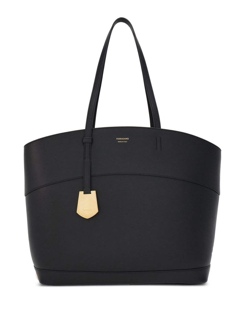 Ferragamo Charming logo印花托特包 - 黑色