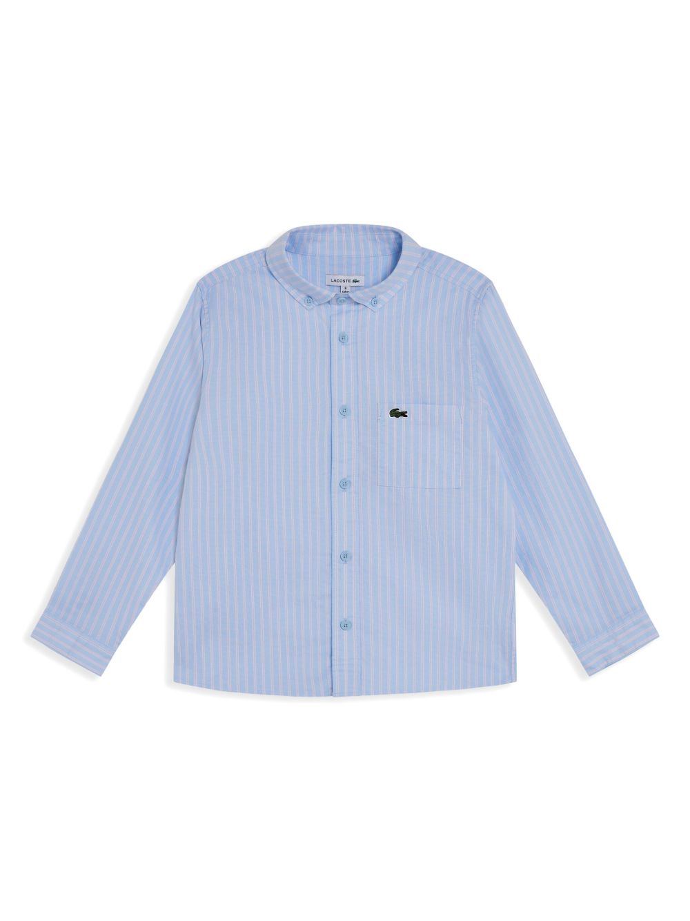 Lacoste 条纹牛津衬衫 - 蓝色