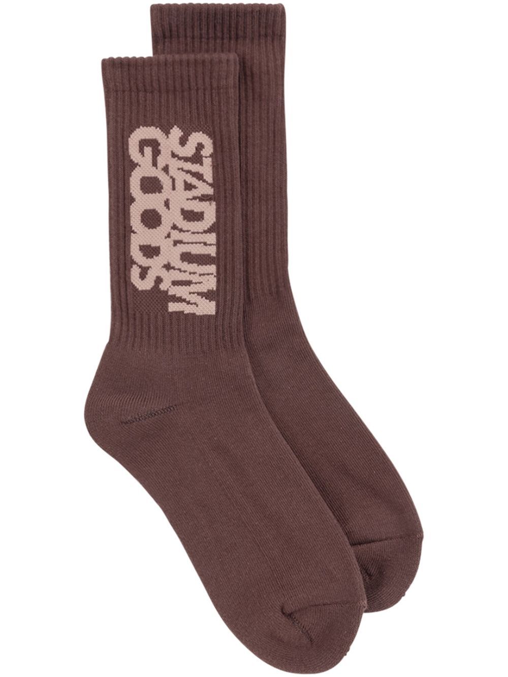 STADIUM GOODS® logo印花针织袜 - 褐色