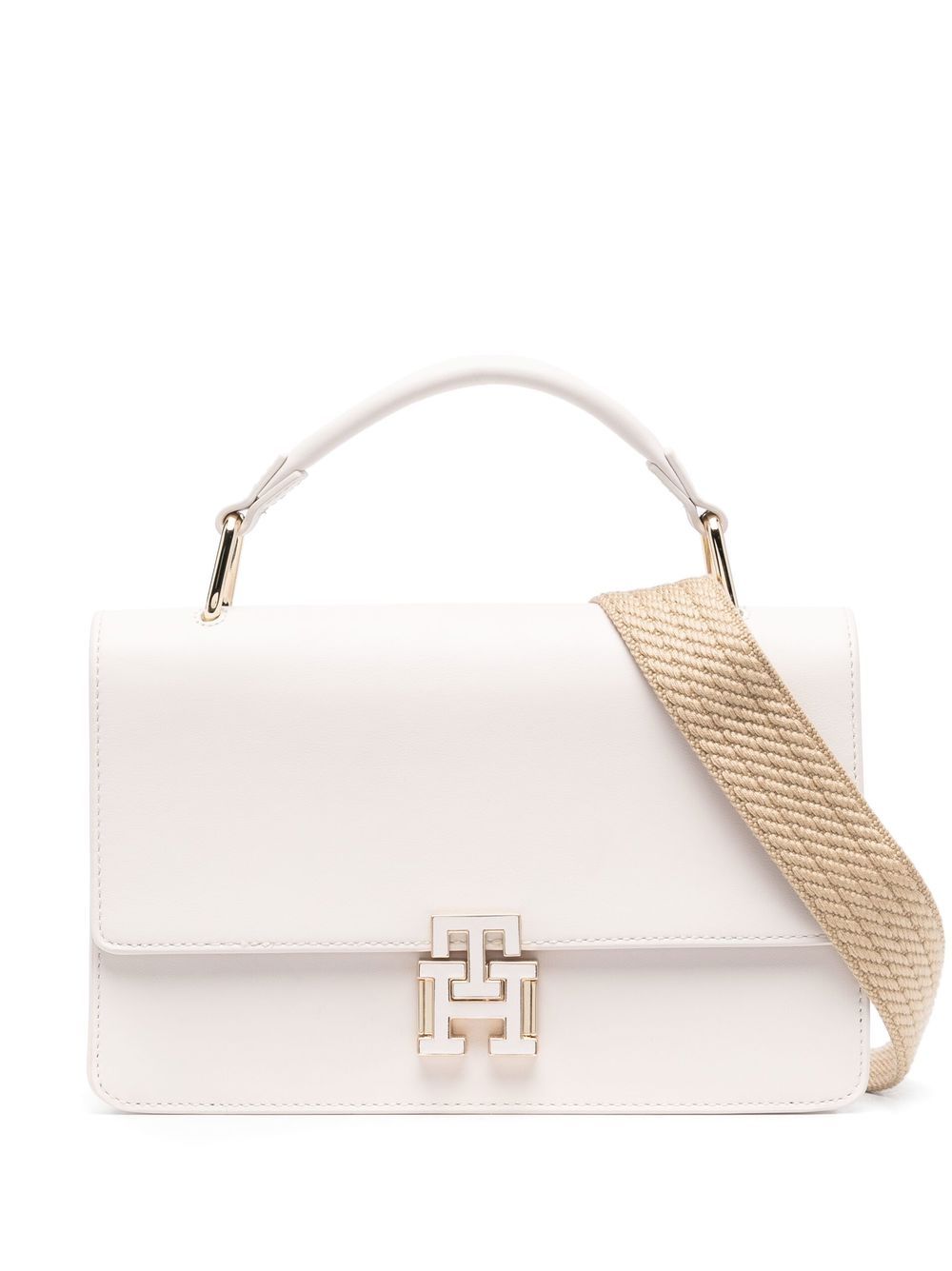 Tommy Hilfiger 翻盖logo搭扣手提包 - 中性色
