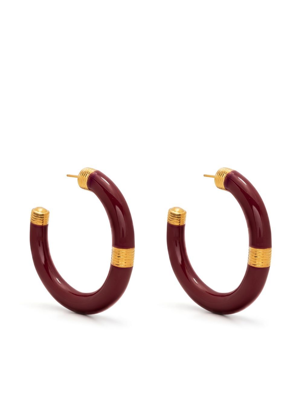Aurelie Bidermann 半圈设计耳环 - 红色