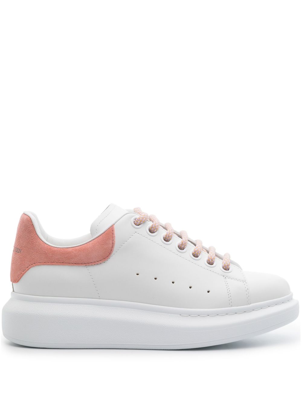 Alexander McQueen 对比绒面皮厚底运动鞋 - 白色