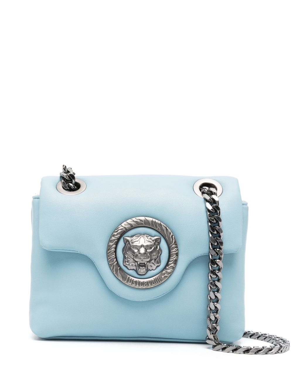 Just Cavalli logo标牌斜挎包 - 蓝色