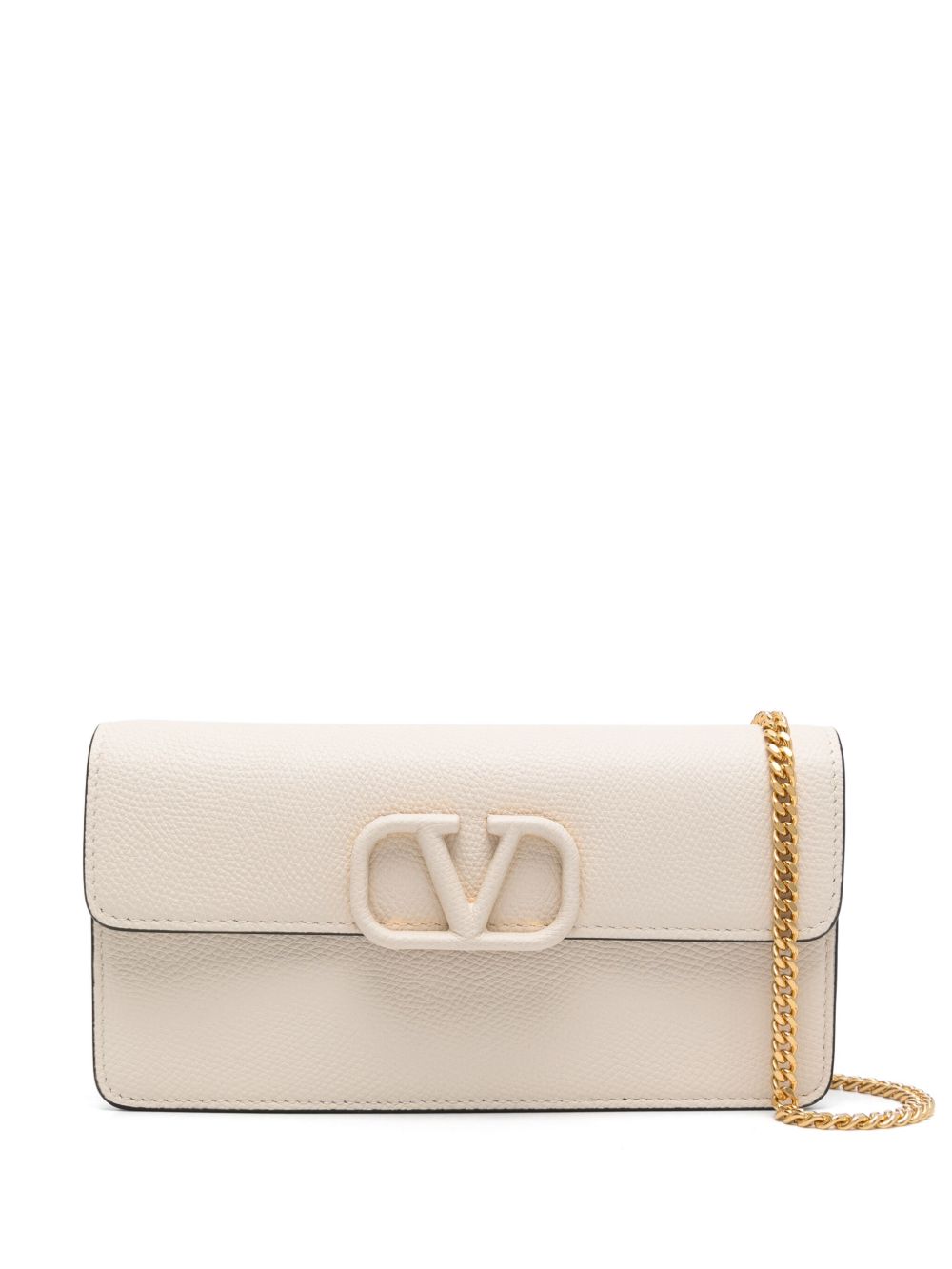 Valentino Garavani Pre-Owned VLogo Signature 搭链钱包（典藏款） - 白色