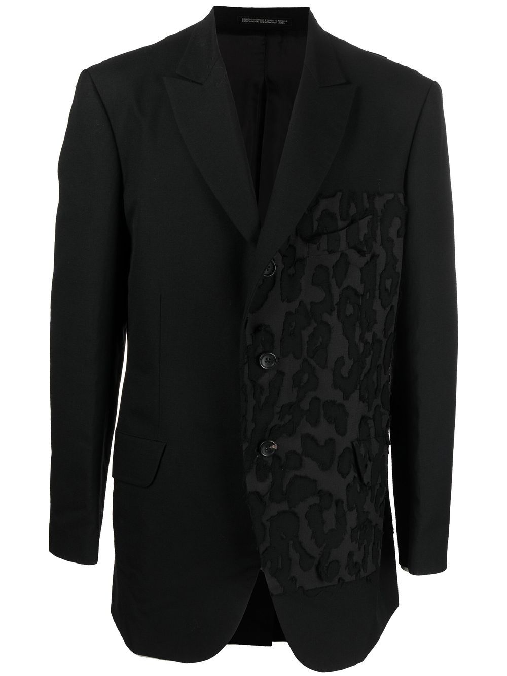 Yohji Yamamoto 单排扣西装夹克 - 黑色