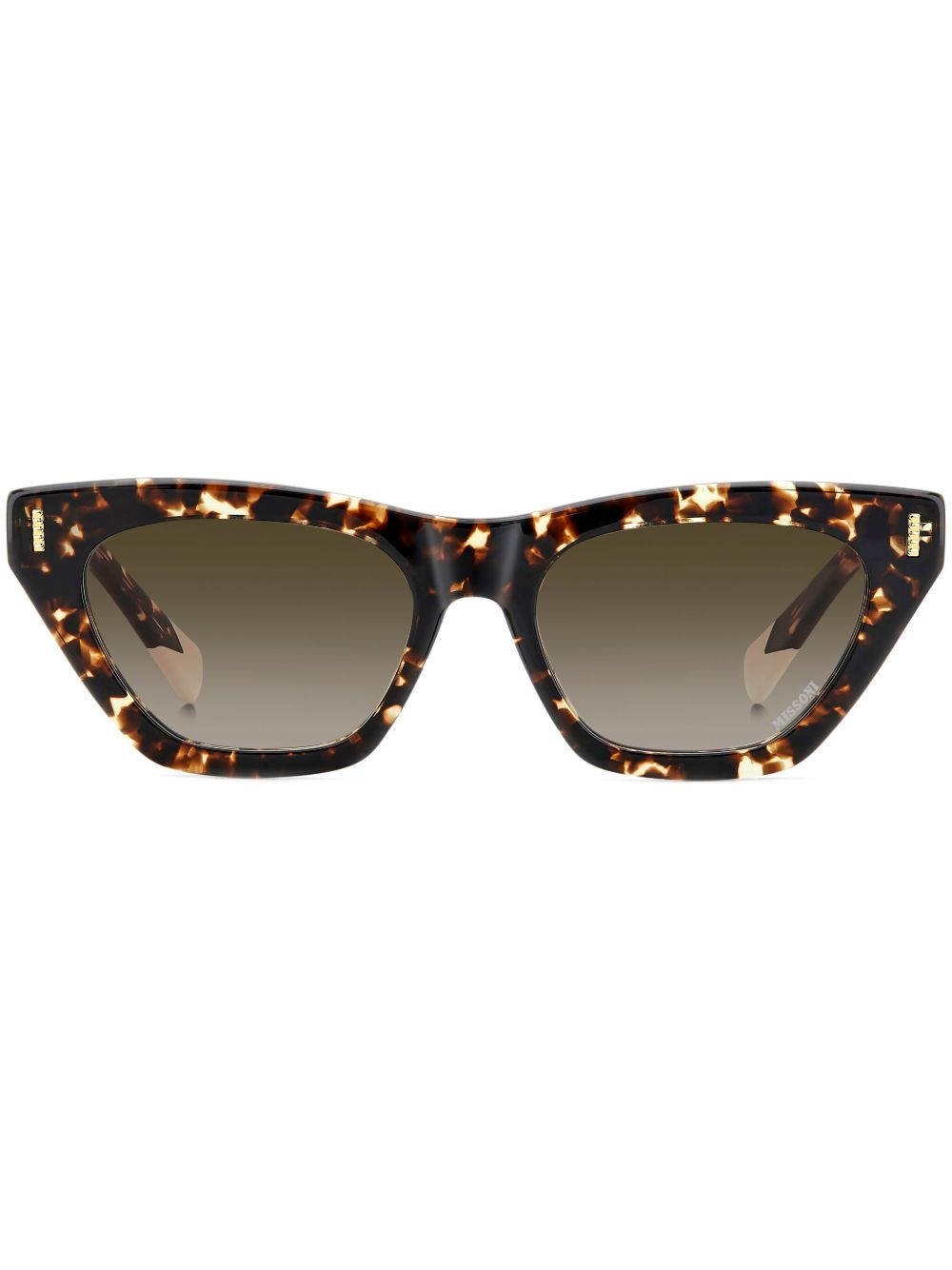 MISSONI EYEWEAR 玳瑁纹效果猫眼框太阳眼镜 - 黑色