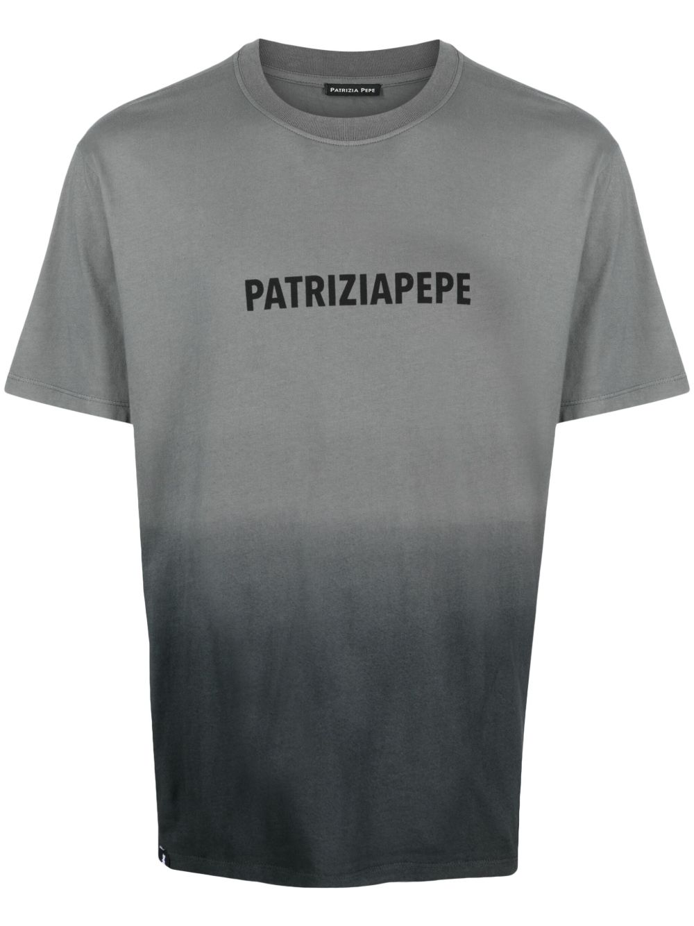 Patrizia Pepe logo印花渐变色棉T恤 - 灰色