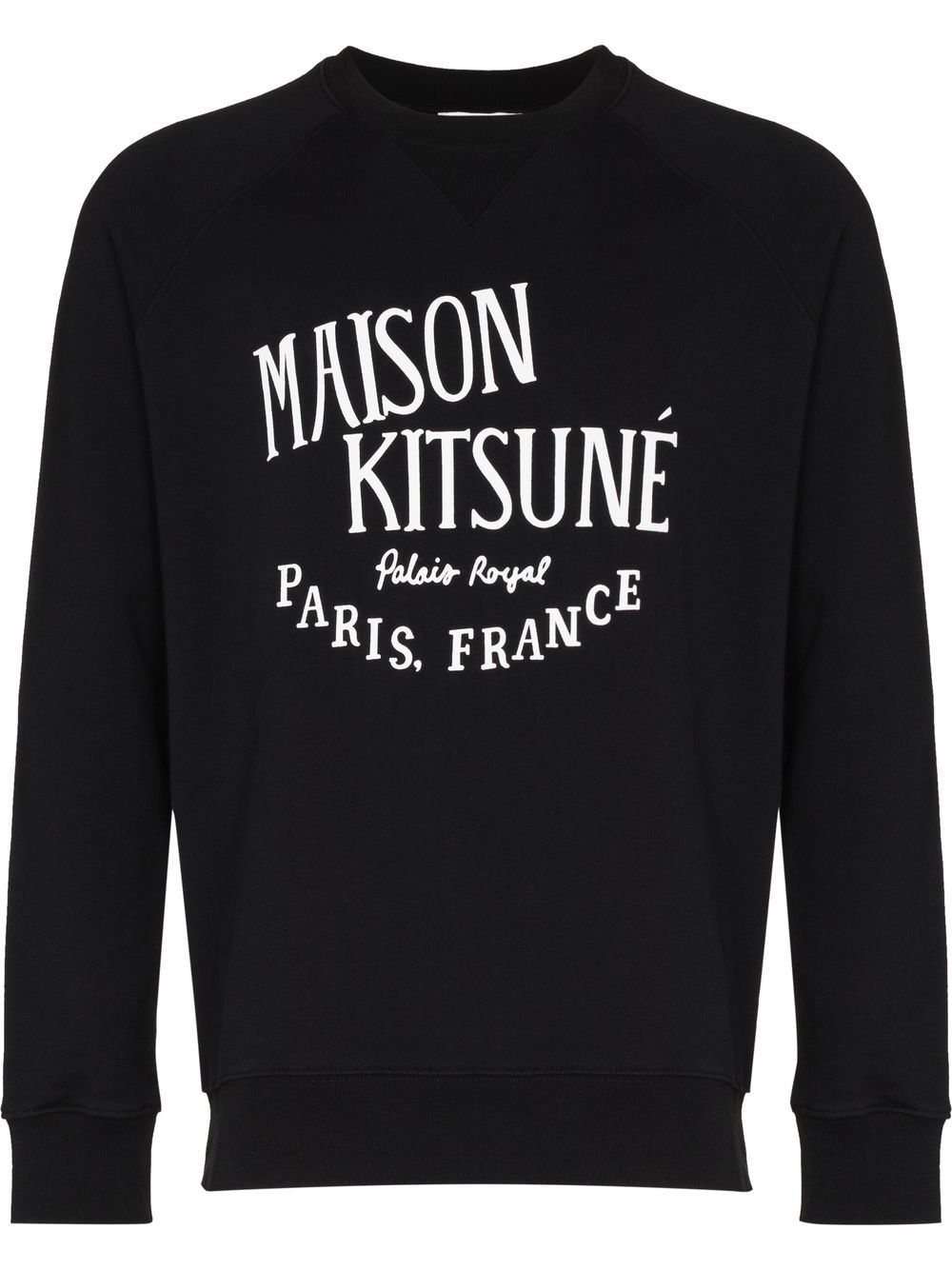Maison Kitsuné logo印花长袖卫衣 - 黑色