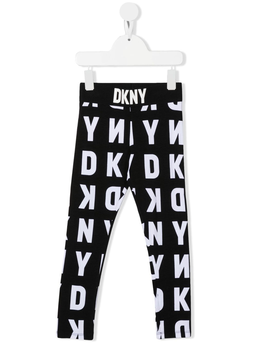 Dkny Kids logo印花套穿式打底裤 - 黑色