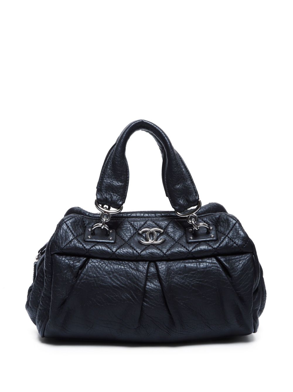 CHANEL Pre-Owned CC 皮质手提包（2009年典藏款） - 黑色