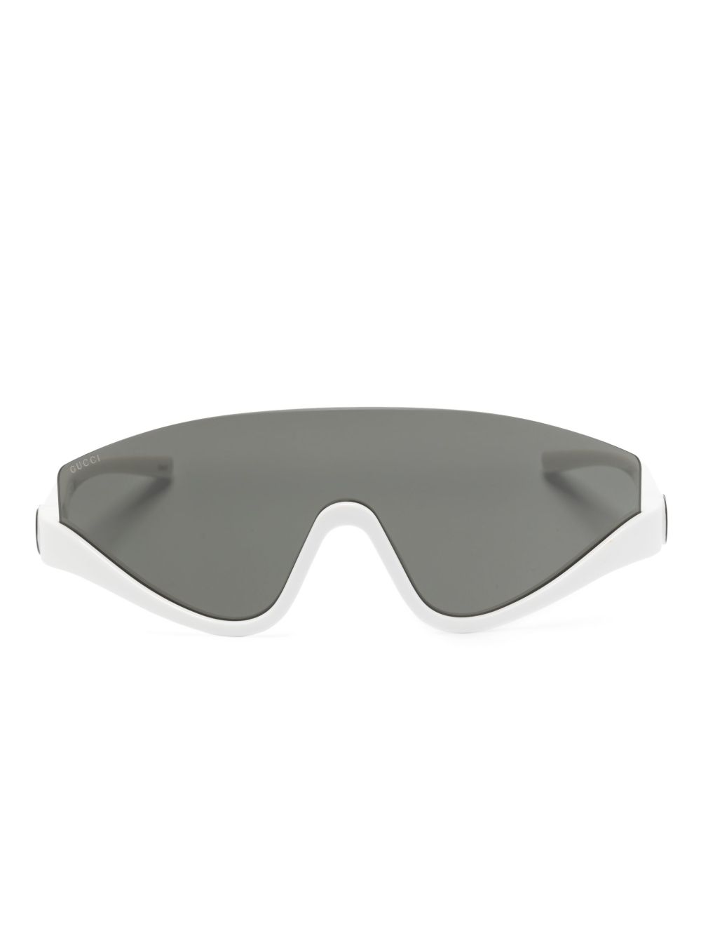 Gucci Eyewear Interlocking G 盾形太阳眼镜 - 白色
