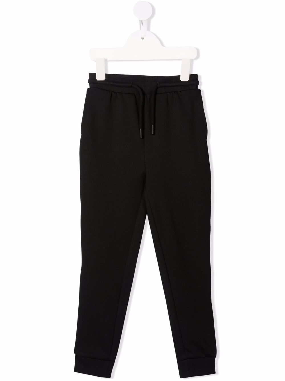 Calvin Klein Kids logo饰带抽绳运动裤 - 黑色
