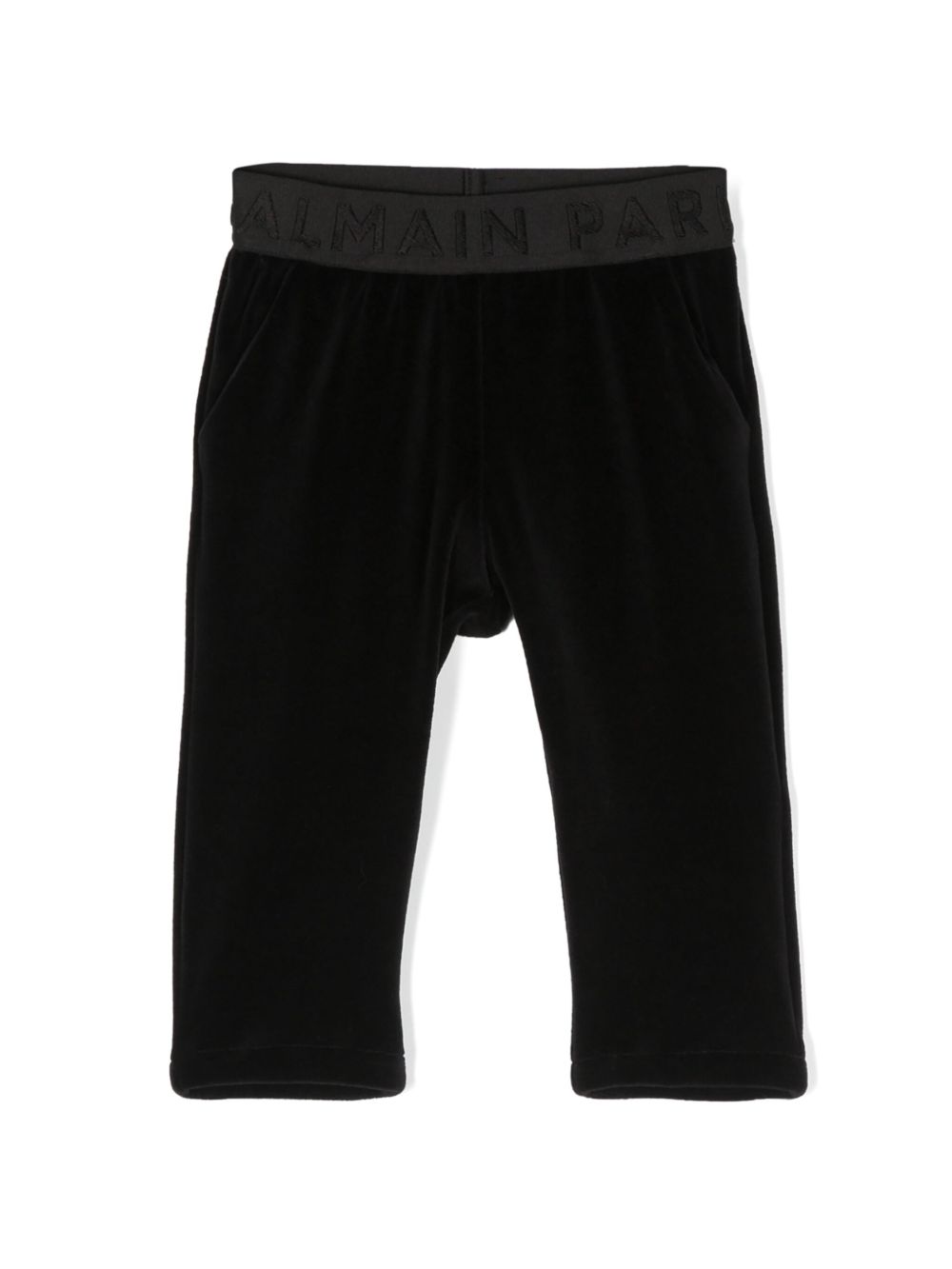Balmain Kids logo腰边打底裤 - 黑色