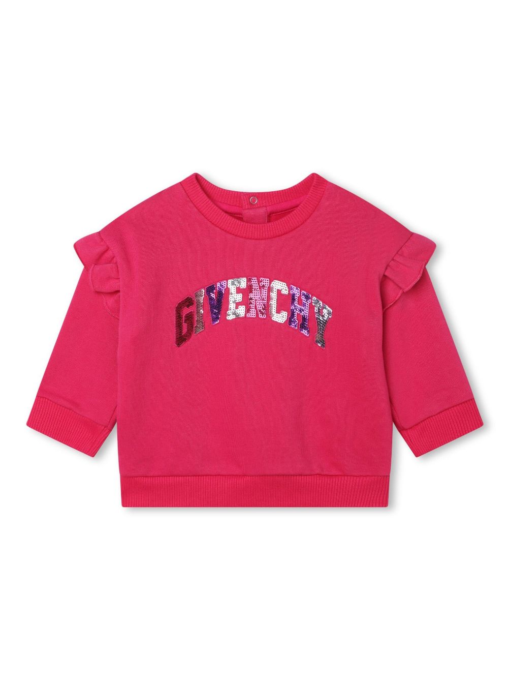 Givenchy Kids 亮片logo抓绒卫衣 - 粉色