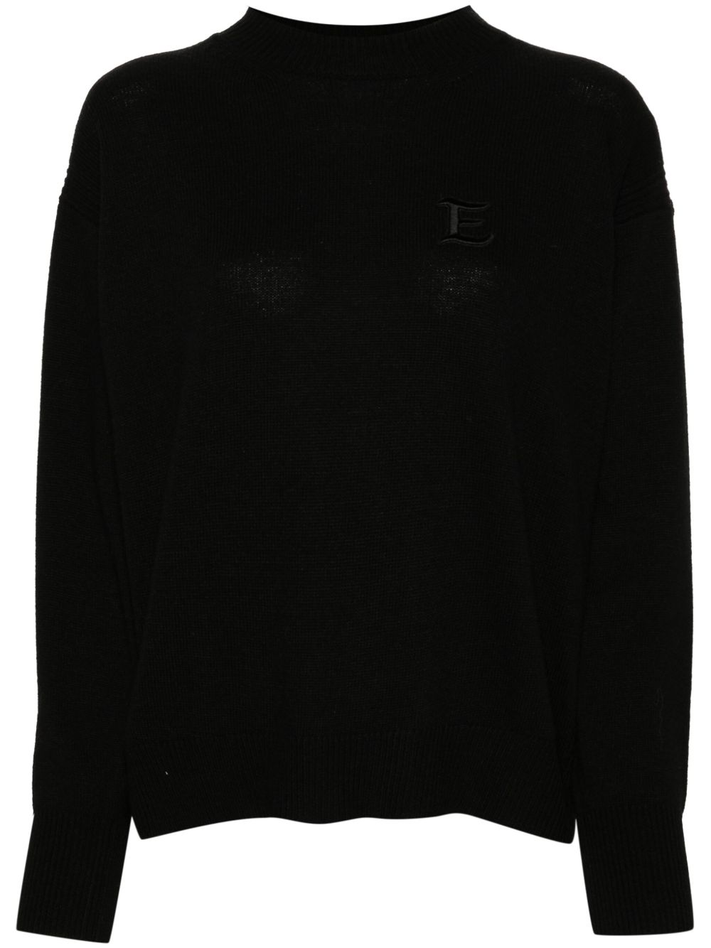 ERMANNO FIRENZE logo刺绣卫衣 - 黑色