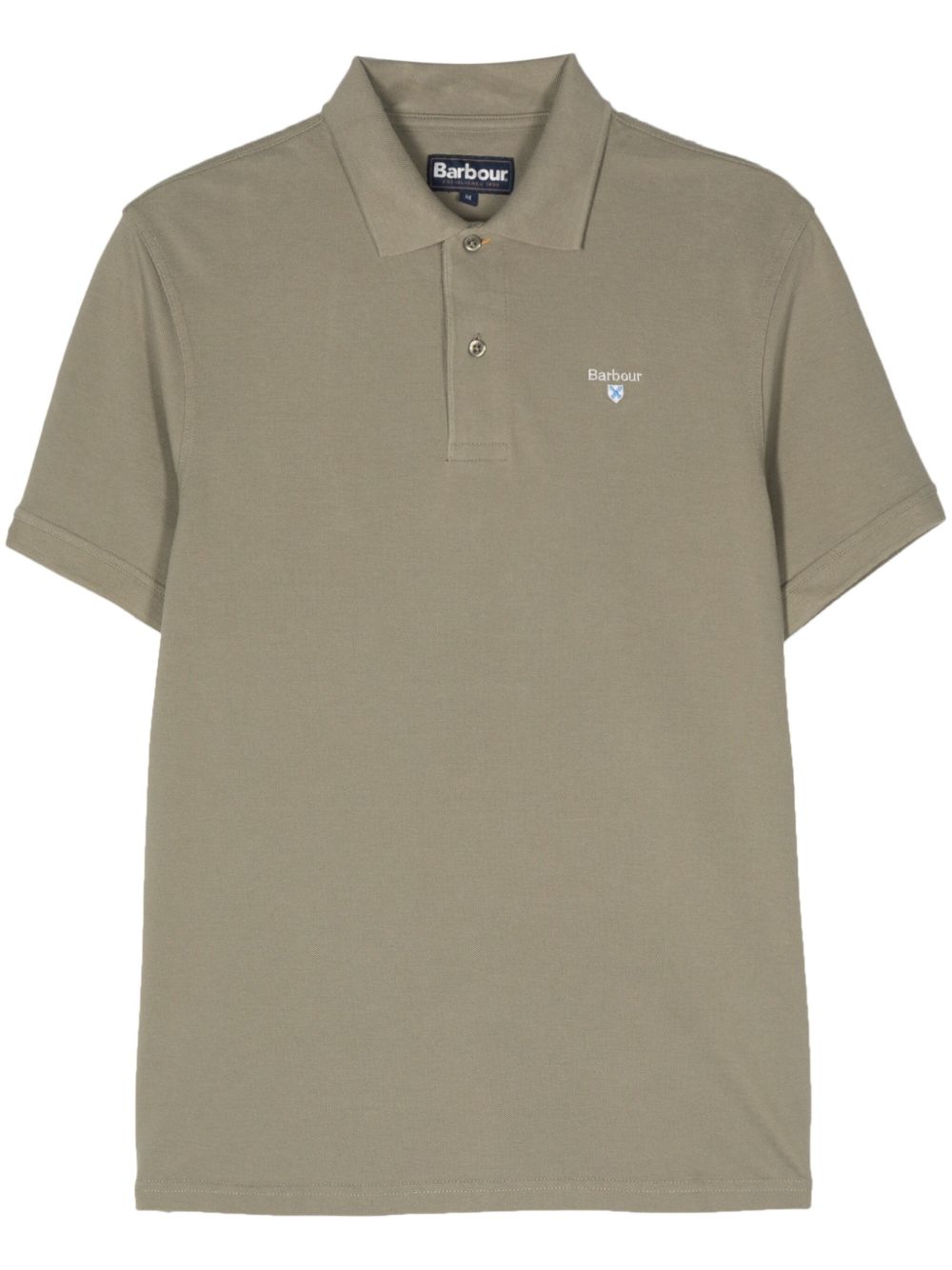Barbour logo刺绣棉polo衫 - 绿色