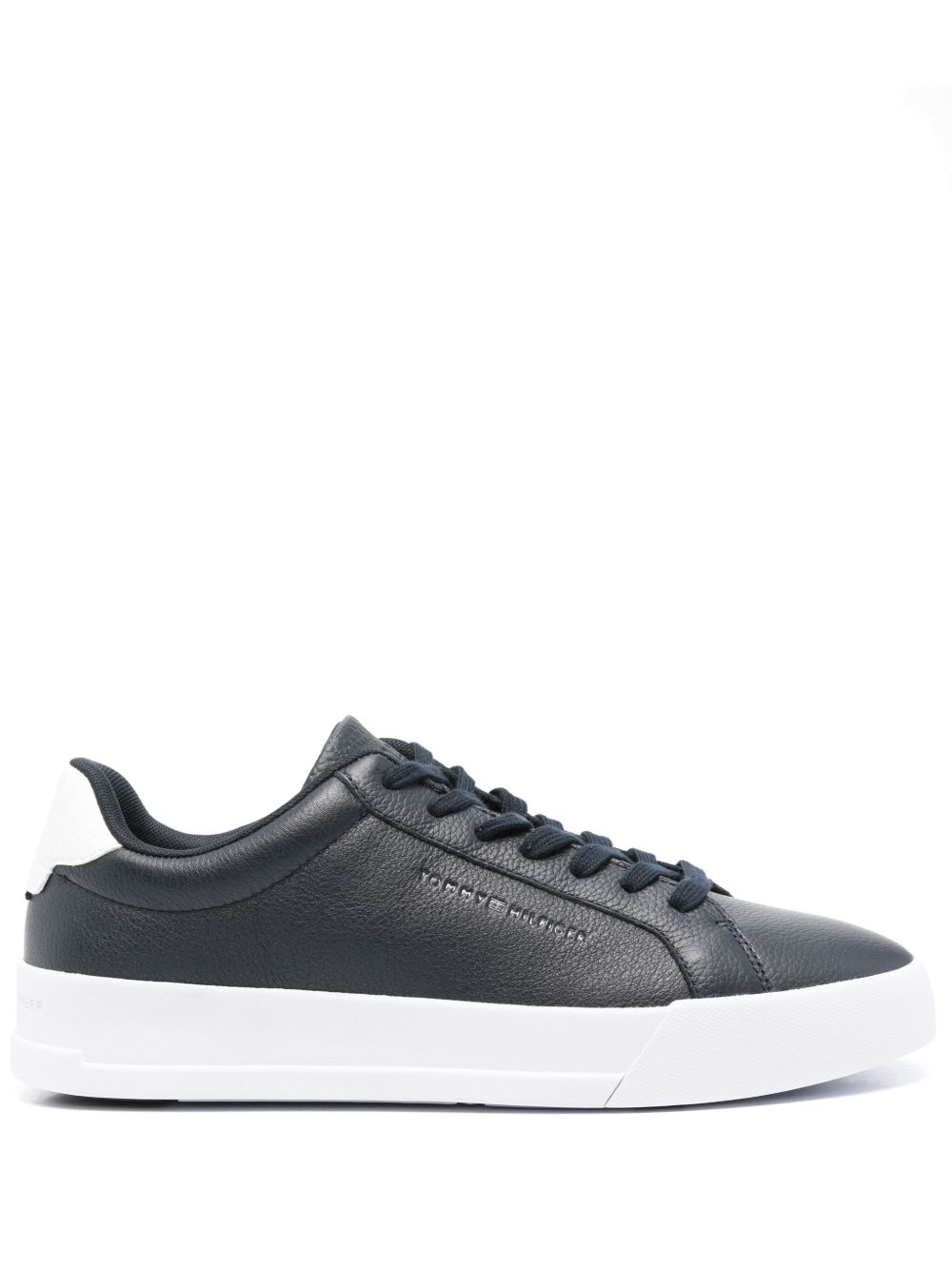 Tommy Hilfiger Court 皮质运动鞋 - 蓝色