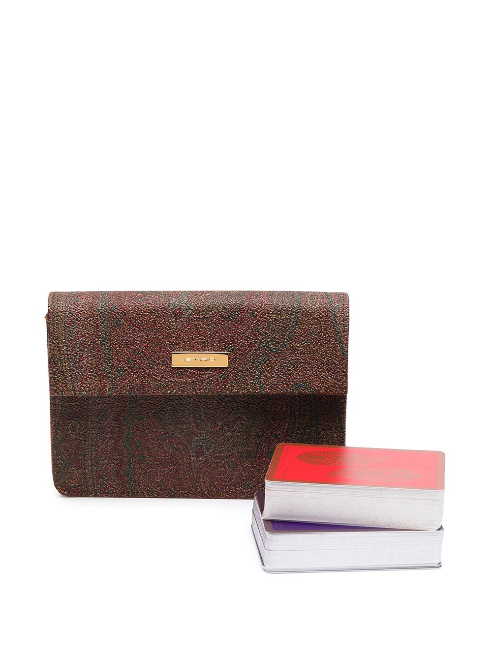 ETRO HOME 佩斯理印花扑克牌 - 褐色