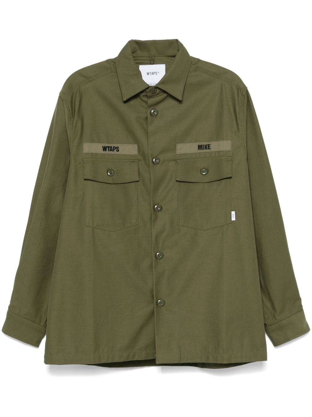 WTAPS logo刺绣衬衫 - 绿色