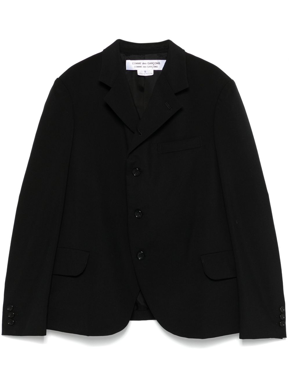 Comme Des Garçons Comme Des Garçons 羊毛西装夹克 - 黑色