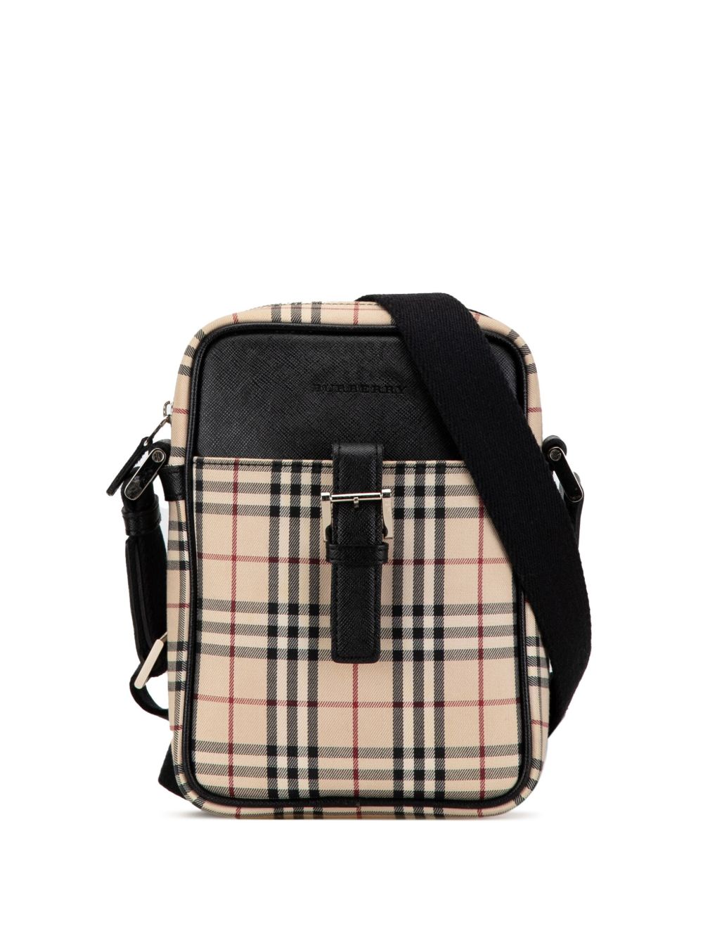 Burberry Pre-Owned House Check Canvas 斜挎包（2000-2017年典藏款） - 褐色