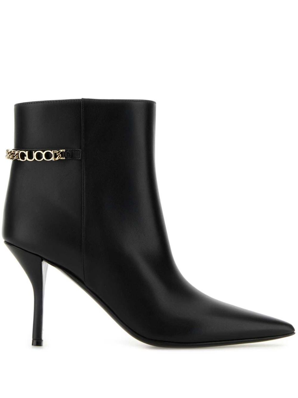 Gucci Signoria 高跟及踝靴（10厘米） - 黑色