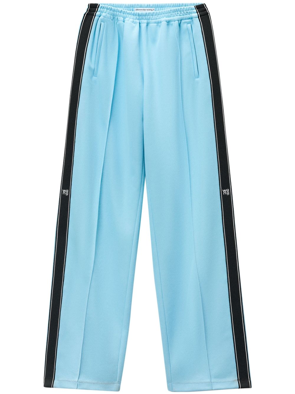 Alexander Wang logo条纹运动裤 - 蓝色