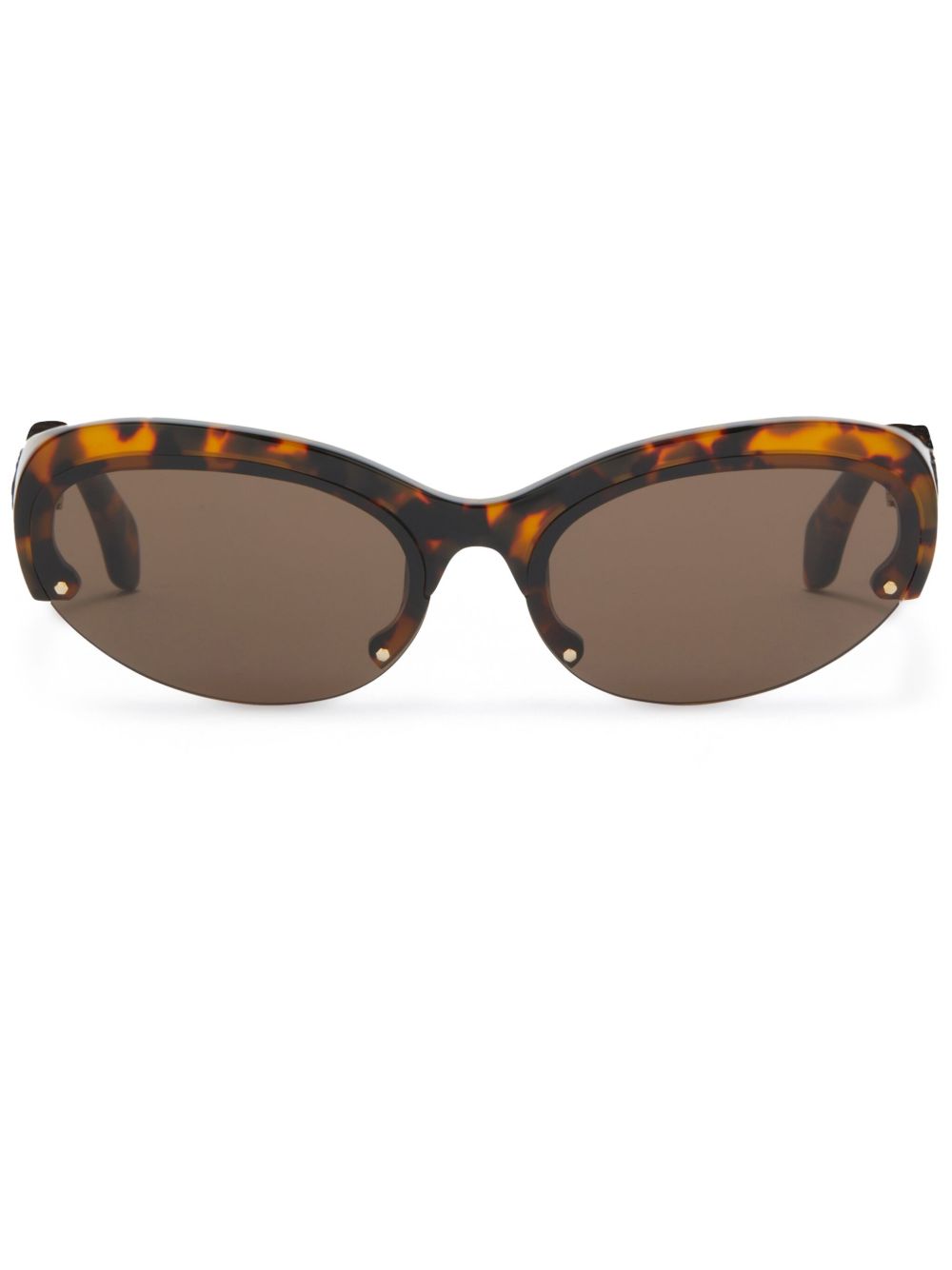 Palm Angels Eyewear Palmdale 椭圆形框太阳眼镜 - 褐色