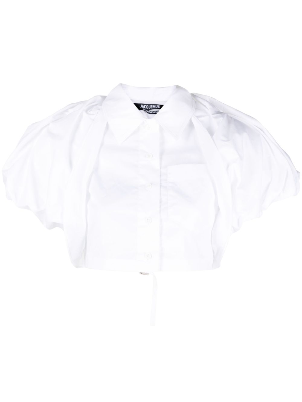 Jacquemus La Chemise Pavane 短款衬衫 - 白色