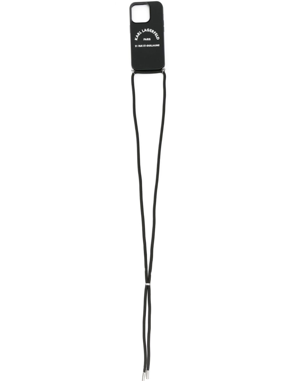 Karl Lagerfeld iPhone 14 Pro logo压纹手机壳 - 黑色