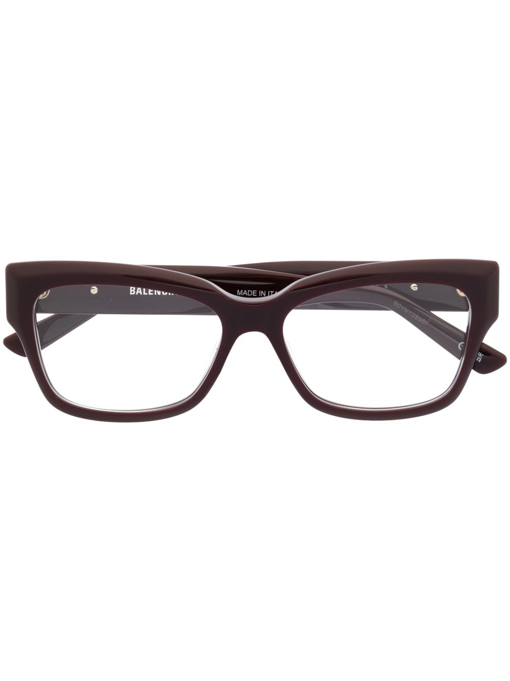 Balenciaga Eyewear D字形框眼镜 - 红色