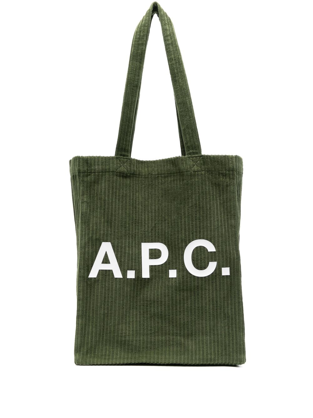 A.P.C. Lou 灯芯绒手提包 - 绿色