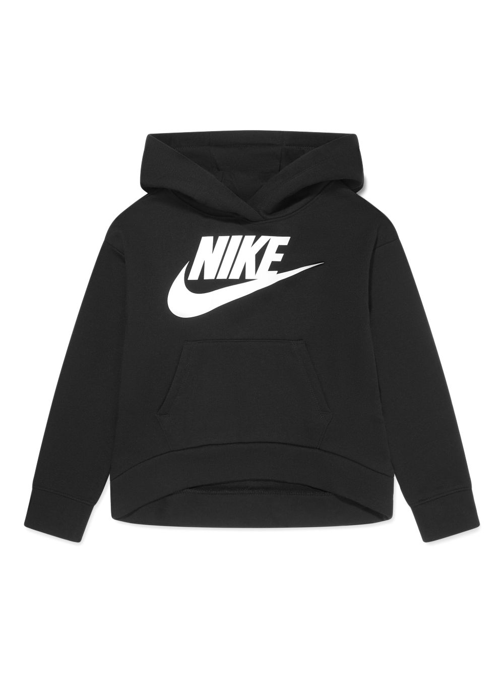 Nike Kids logo印花棉质混纺连帽衫 - 黑色