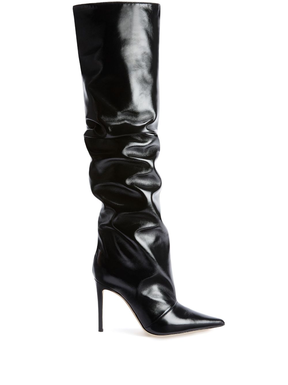 Giuseppe Zanotti Gala 尖头及膝靴 - 黑色